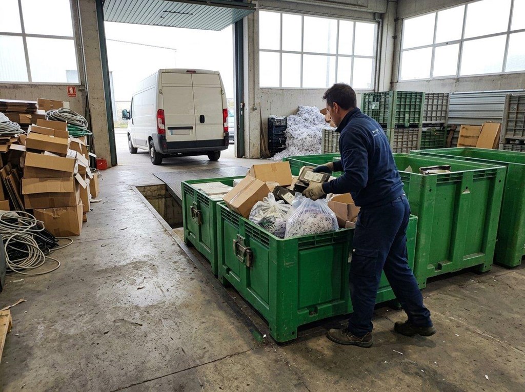 Foto 1 Recicla sin riesgos: gestión de residuos de papel y electrónicos en Ourense