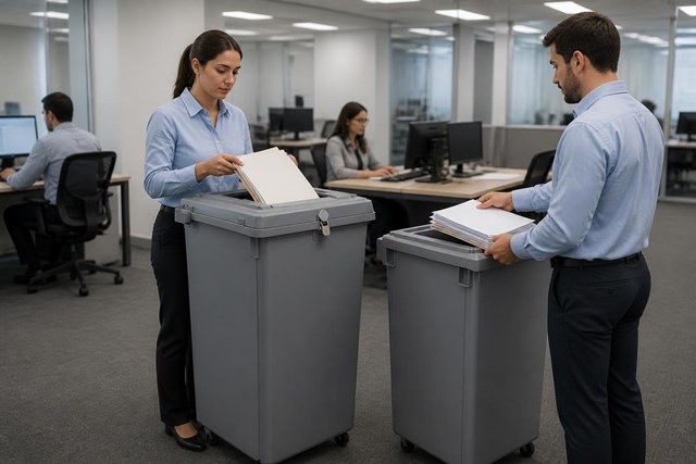 Reduce riesgos con el depósito de contenedores para papel confidencial en Vigo - Imagen 1